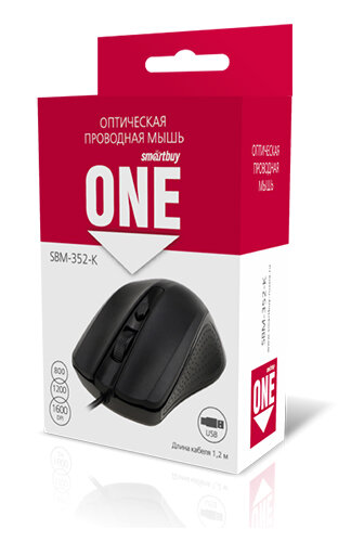 Мышь проводная Smartbuy 352 (SBM-352-K) черная