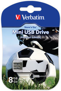 Verbatim USB 8GB Mini Graffiti FOOTBALL