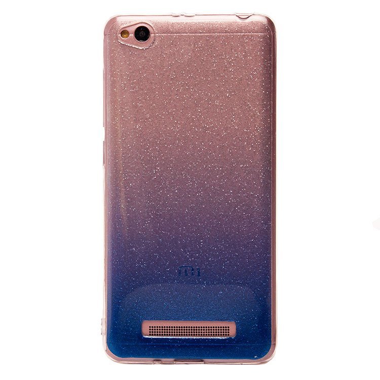 Накладка силиконовая  Glamour Xiaomi Redmi 4A blue/silver