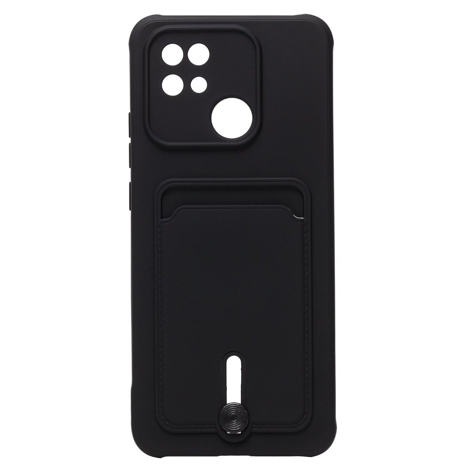 Накладка SC304 Xiaomi Redmi 10C с визитницей (black)