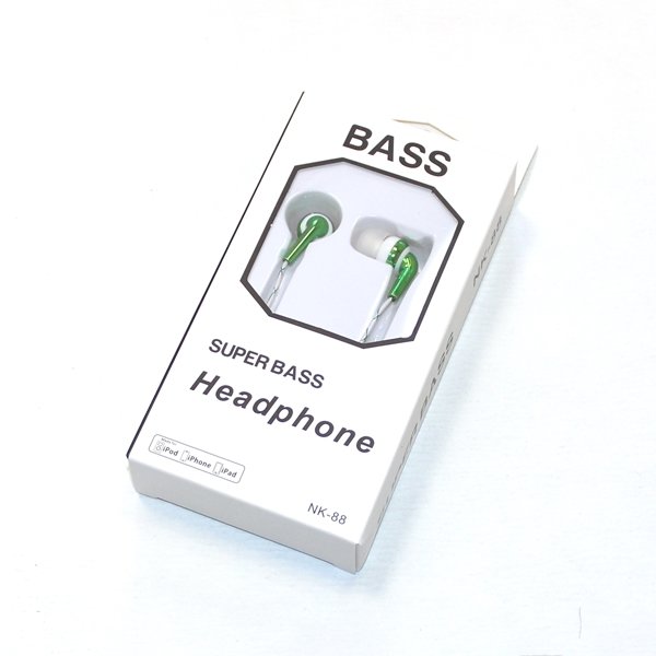 Наушники MP3 SUPER BASS NK-88 зеленая
