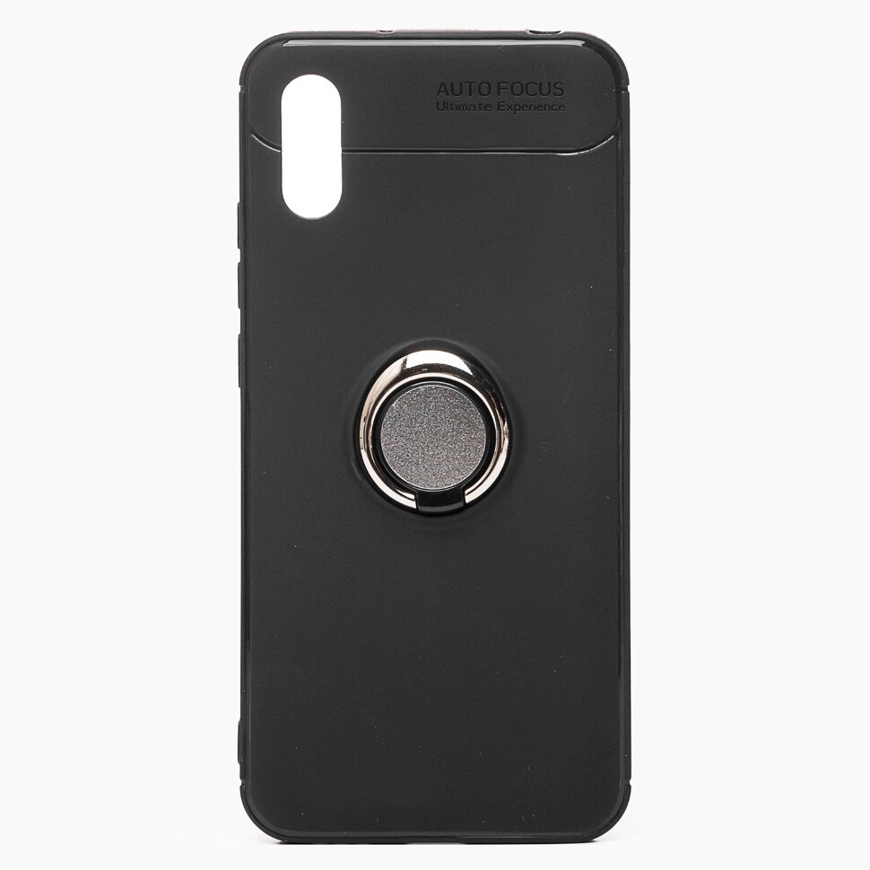 Накладка SC131 Xiaomi Redmi 9A + кольцо-держатель (black)