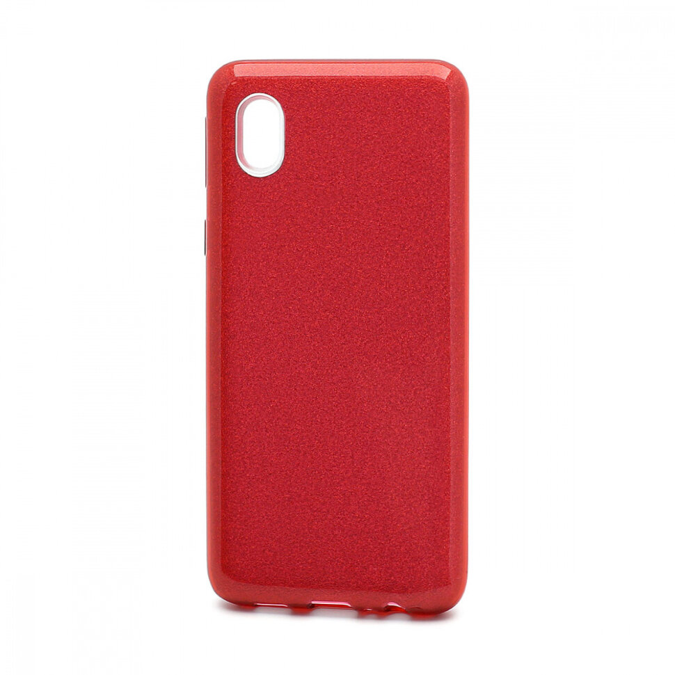 Накладка SC097 БЛЕСТКИ 3в1 Samsung A013 Galaxy A01 Core (red)