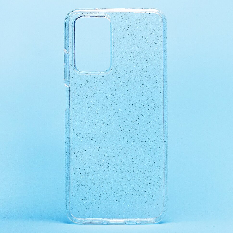 Накладка SC123 Xiaomi Redmi 10 (white) с блестками