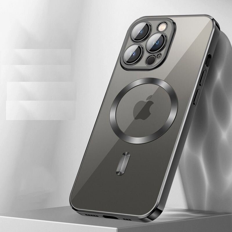 Накладка силикон ElectroFlex Magsafe для Apple iPhone 15 PRO MAX, титан серый
