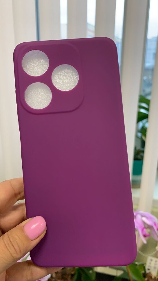 Накладка силиконовая SOFT TOUCH Tecno Spark 10/Spark 10C, фиолетовая