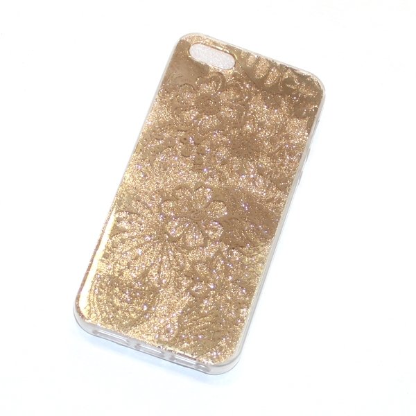 Накладка SHINE iPhone 7 Цветок золото