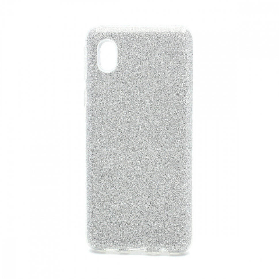 Накладка SC097 БЛЕСТКИ 3в1 Samsung A013 Galaxy A01 Core (silver)