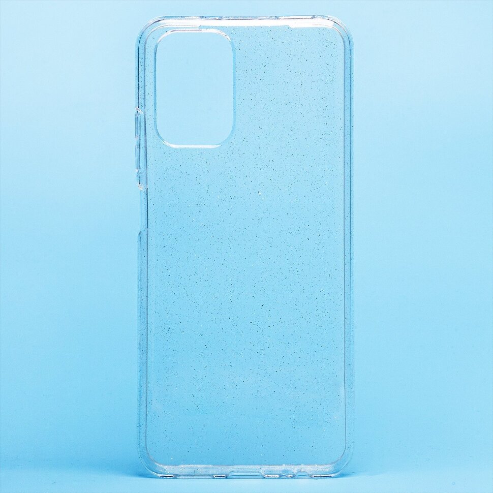 Накладка SC123 Xiaomi Redmi Note 10/Note 10S (white) с блестками