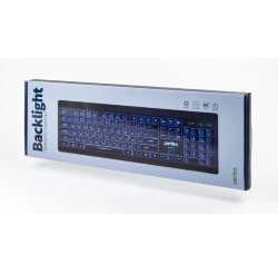 Клавиатура Perfeo BACKLIGHT Multimedia, USB, с подсветкой, черная