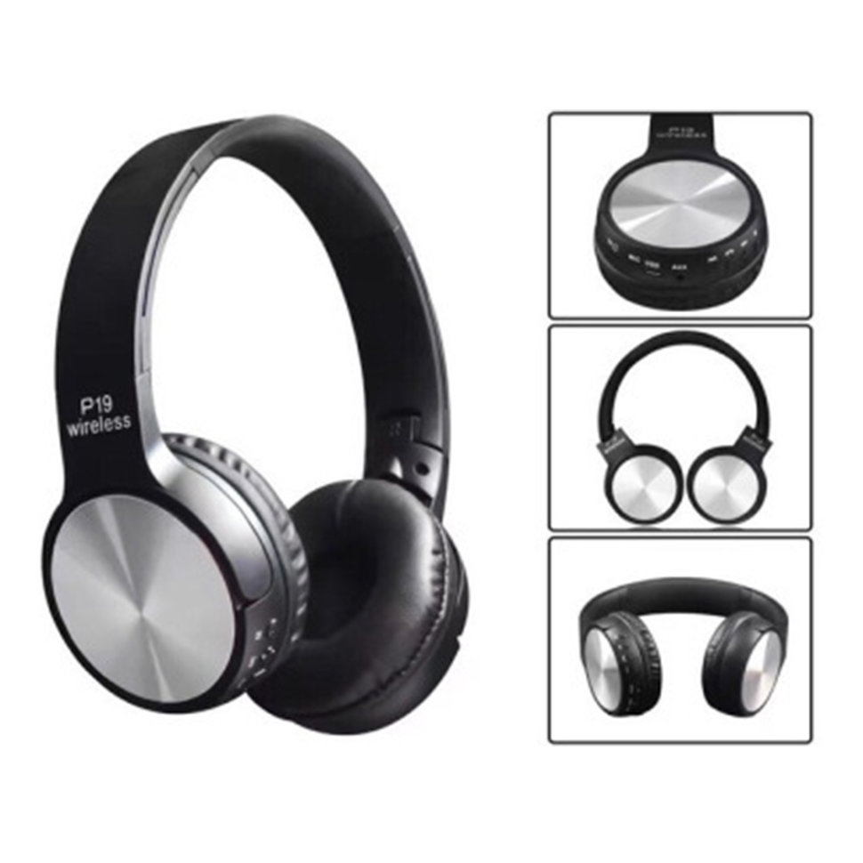 Наушники полноразмерные BLUETOOTH P19 серебро
