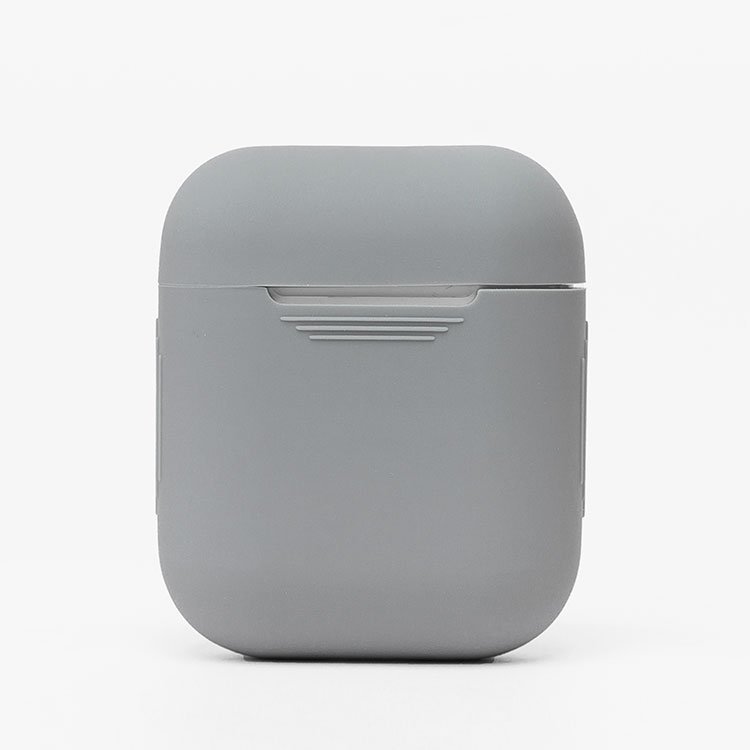 Чехол силиконовый для кейса AirPods 2 в пакете серый