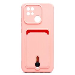 Накладка SC304 Xiaomi Redmi 10C с визитницей (light pink)