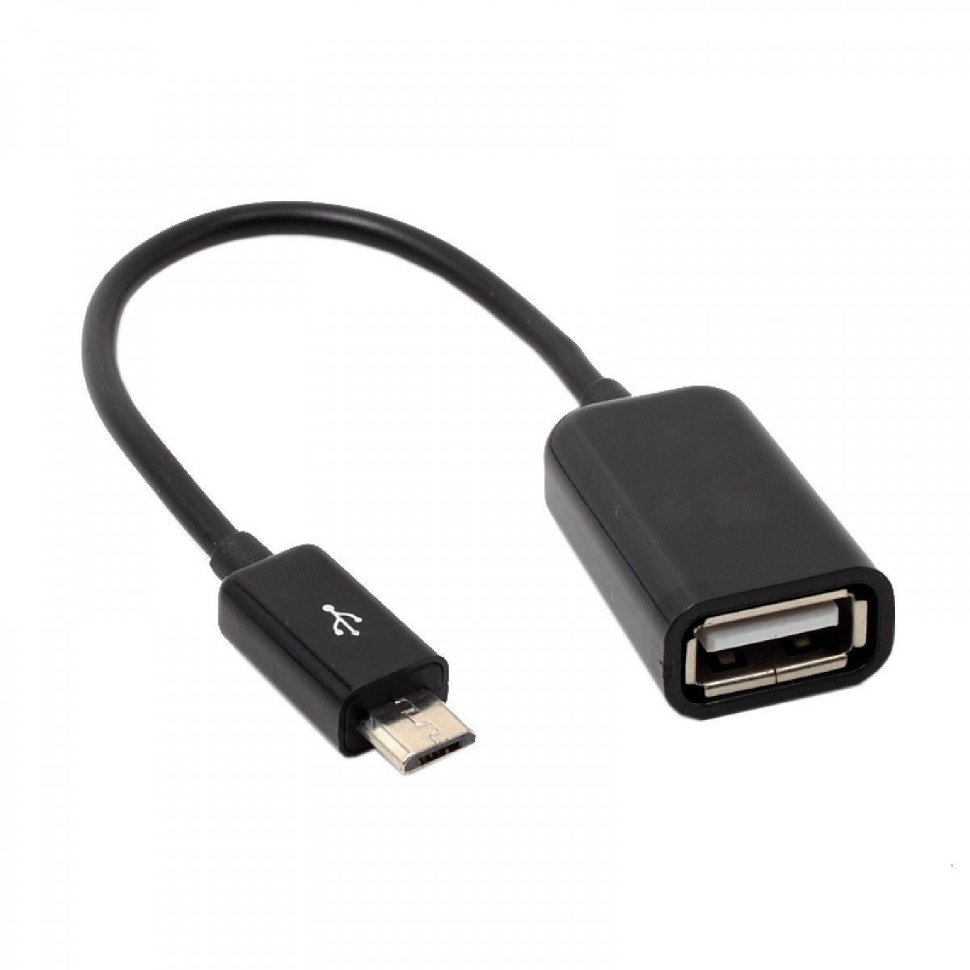Кабель USB-мама - microUSB (OTG) 10 см в коробке