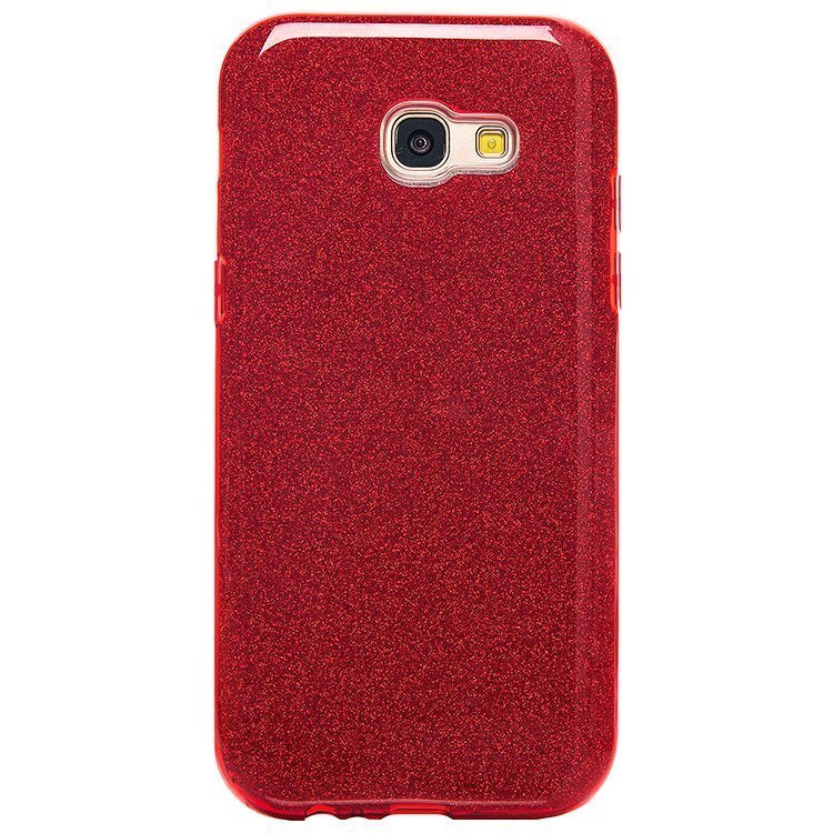 Накладка SC097 БЛЕСТКИ 3в1 Samsung A520 Galaxy A5 2017 (red)