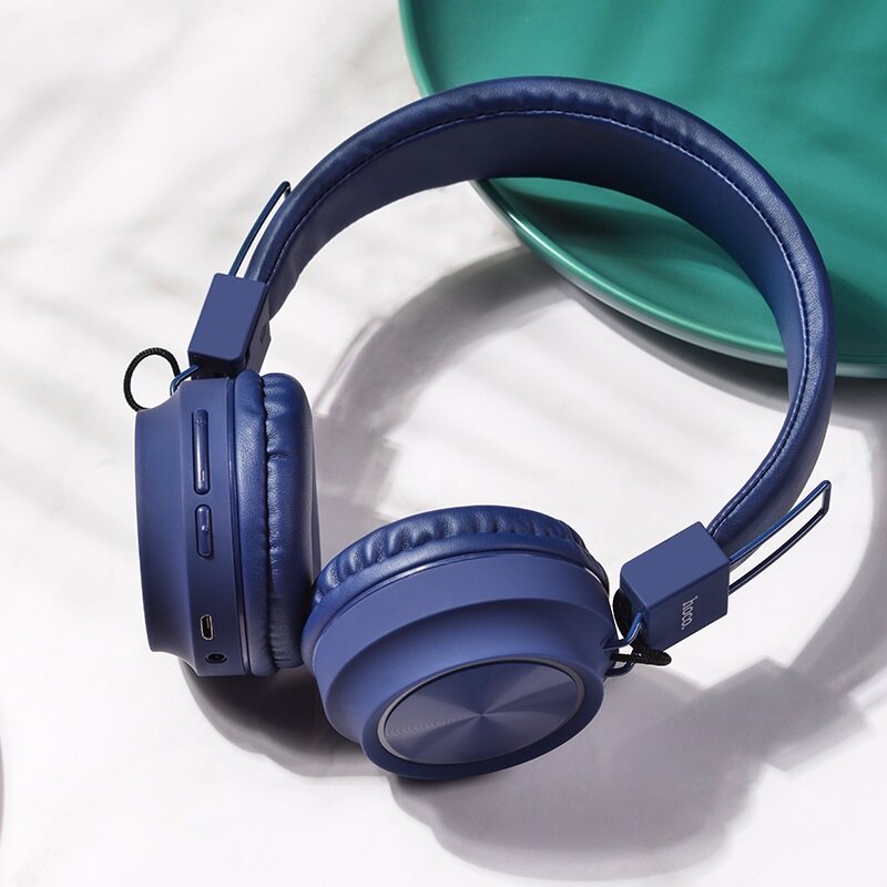 Гарнитура Bluetooth HOCO W25 Promise полноразмерная, синяя