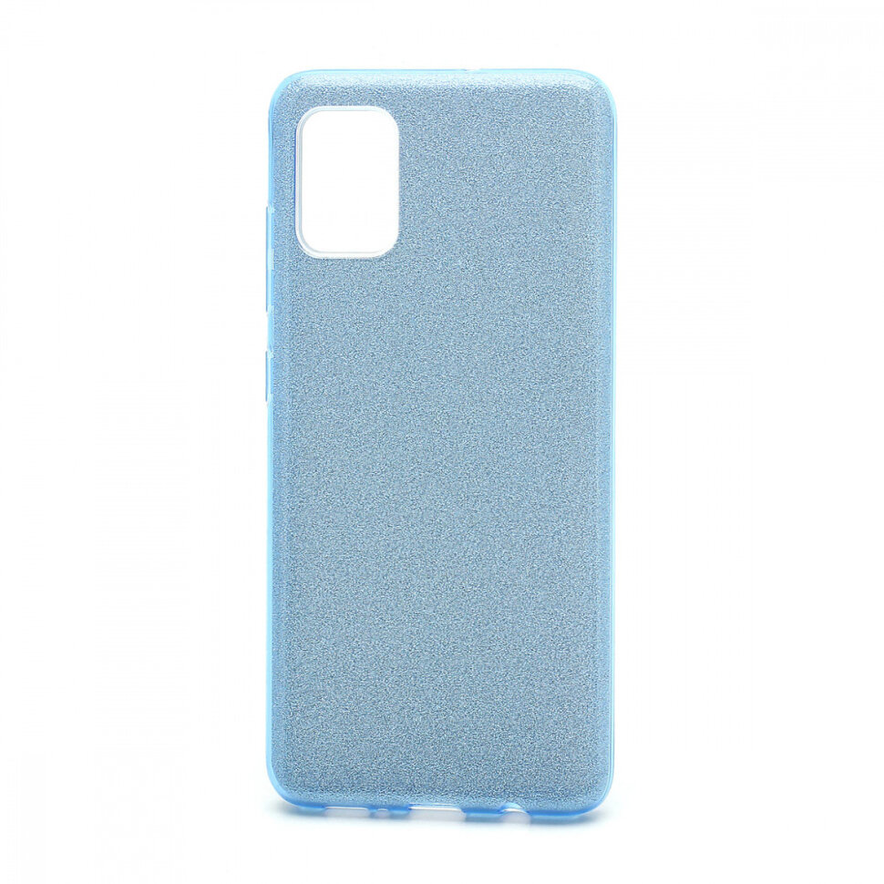 Накладка SC097 БЛЕСТКИ 3в1 Samsung A315 Galaxy A31 (blue)