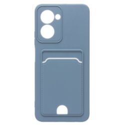 Накладка BUTTON Tecno Spark 20/20C/GO 2024/POP 8, с визитницей, серая