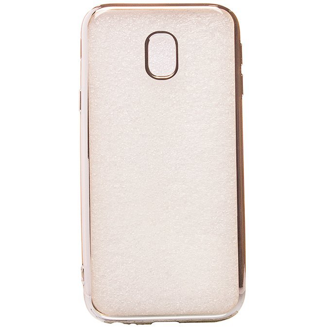 Накладка силиконовая прозрачная Samsung J530/J5 2017 ОБОДОК серебро