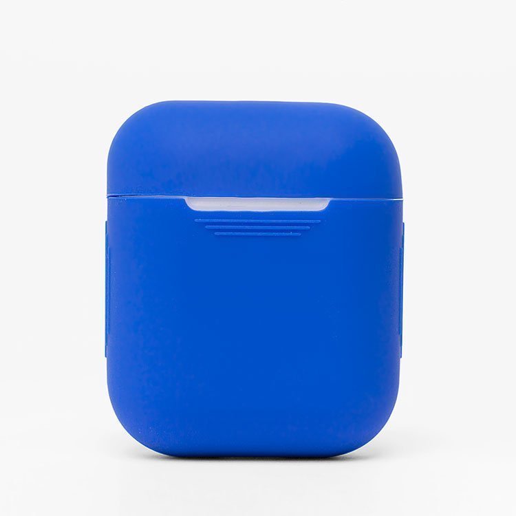 Чехол силиконовый для кейса AirPods 2 в пакете синий