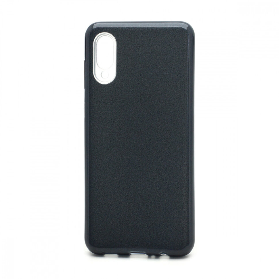 Накладка SC097 БЛЕСТКИ 3в1 Samsung A022 Galaxy A02 (black)