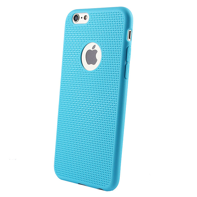 Накладка СЕТКА iPhone 6 голубая