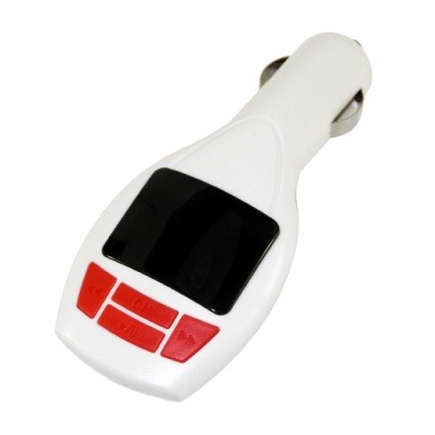FM-модулятор MicroSD/SD/USB/пульт 001 белый