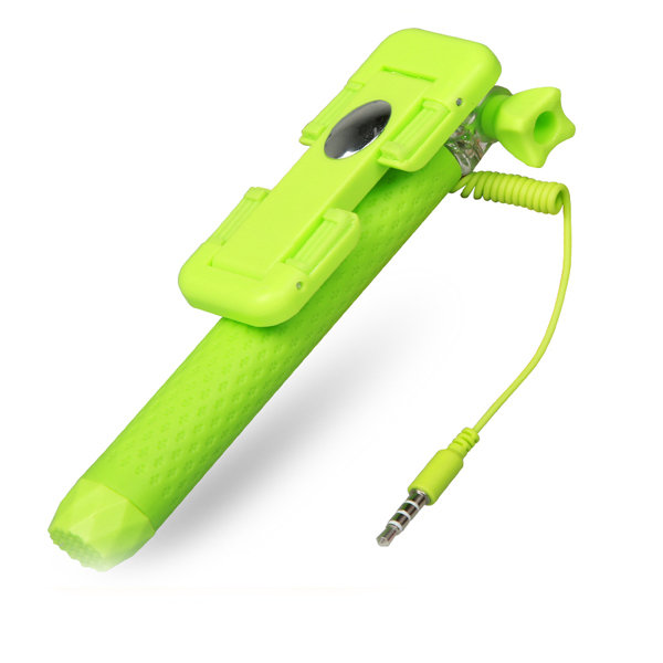 Селфи штатив Monopod Mini3  14,5-70 см с проводом зеленый