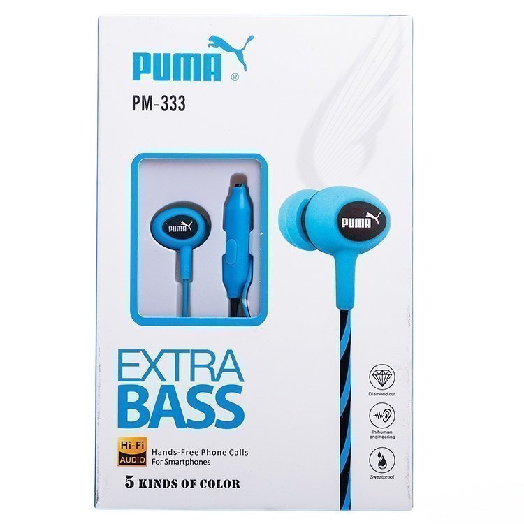 Гарнитура MP3 ReplicaPU PM-333 с кнопкой ответа голубая