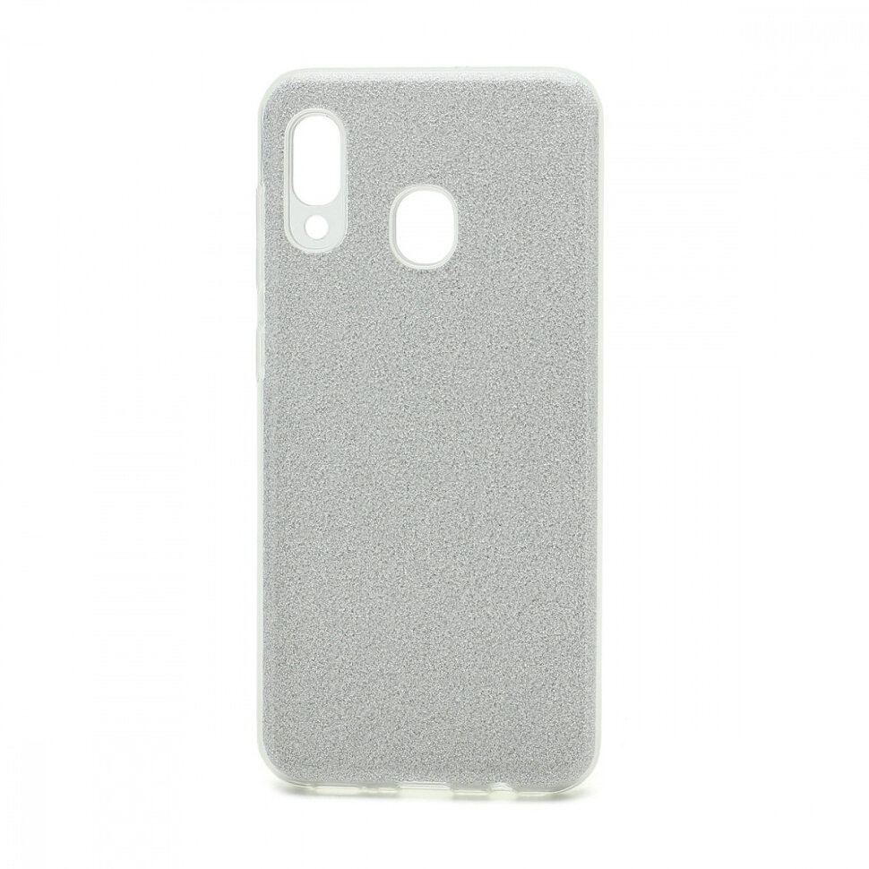 Накладка SC097 БЛЕСТКИ 3в1 Samsung A207 Galaxy A20s (silver)