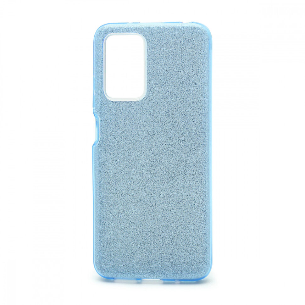 Накладка SC097 БЛЕСТКИ 3в1 Xiaomi Redmi 10 (blue)