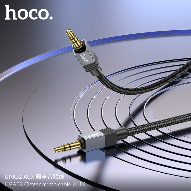 AUX кабель 3,5 * 3.5 HOCO UPA32, 1 метр, черный