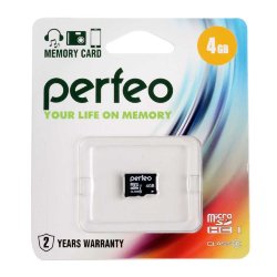 Perfeo microSD 4GB High-Capacity (Class 10) без адаптера