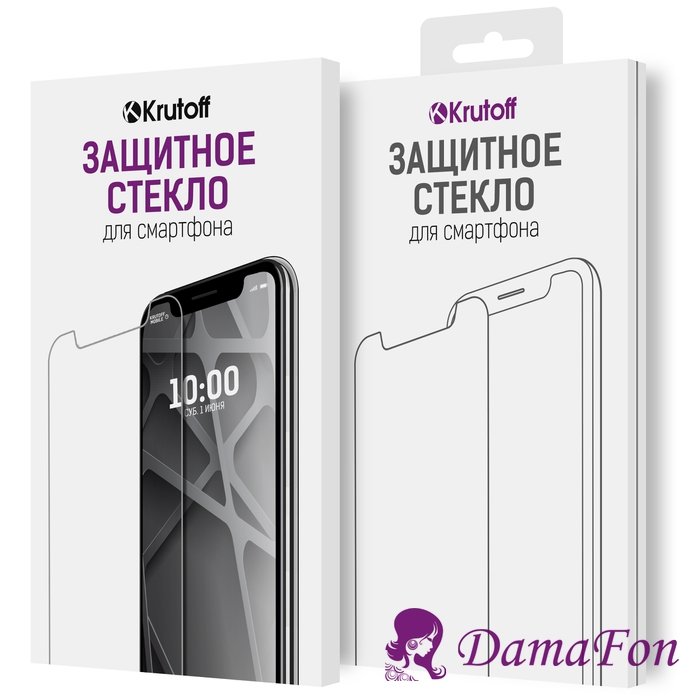 Стекло защитное Krutoff Full Glue для Samsung Galaxy A70 с рамкой черное