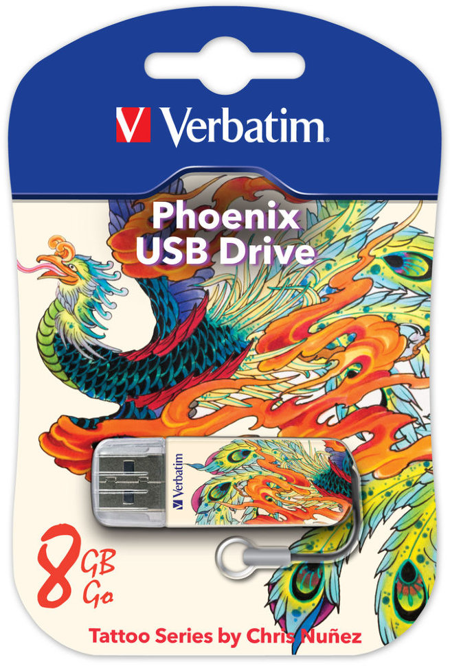 Verbatim USB 8GB Mini Tattoo PHOENIX