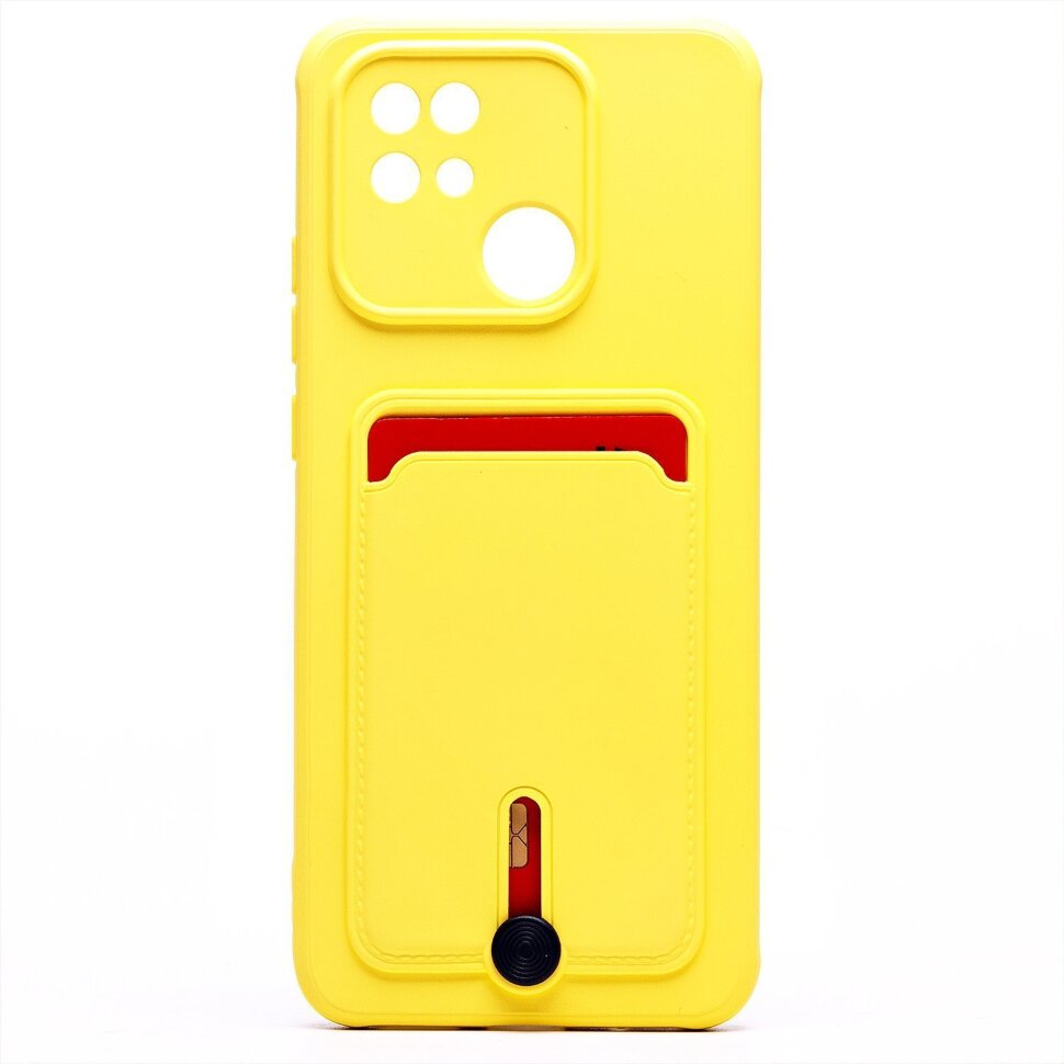 Накладка SC304 Xiaomi Redmi 10C с визитницей (yellow)
