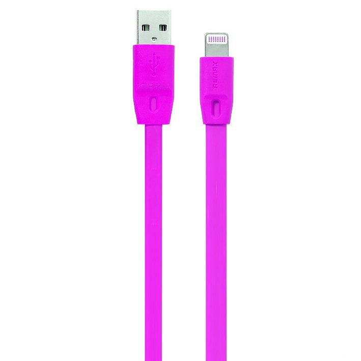 USB кабель на iPhone 5 REMAX Full SPEED плоский фиолетовый 1,5 метра