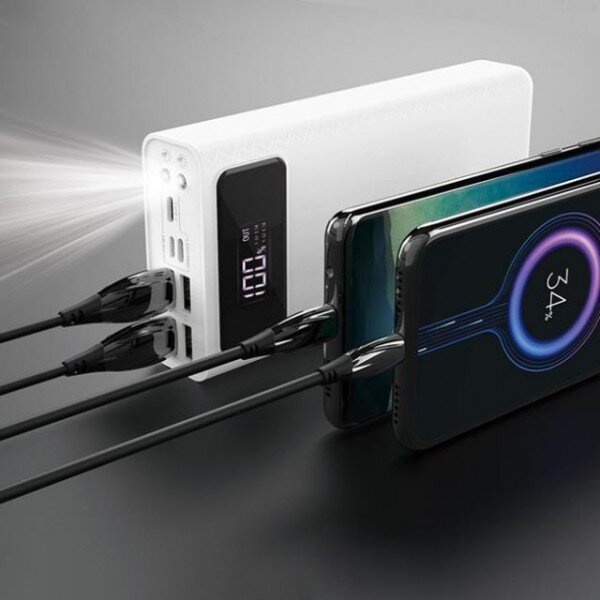 Внешнее ЗУ Power Bank HOCO J65 General 30000mAh белое