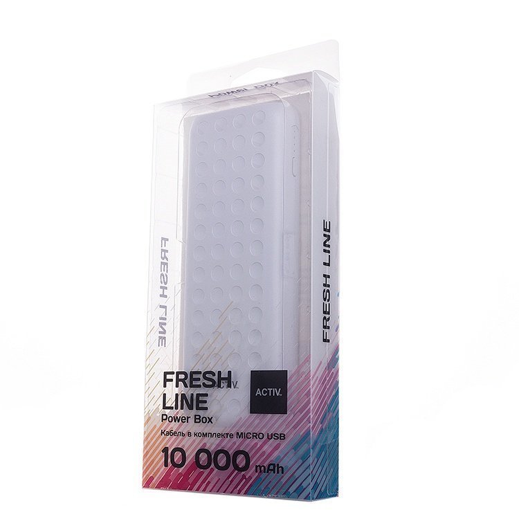 Внешнее ЗУ Power Bank Activ A151-01 Fresh Line 10000mAh белое