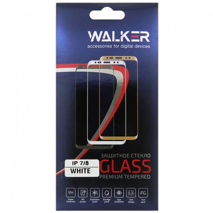 Стекло защитное WALKER на дисплей Samsung J600 Galaxy J6 2018 "Full glue"с рамкой золото