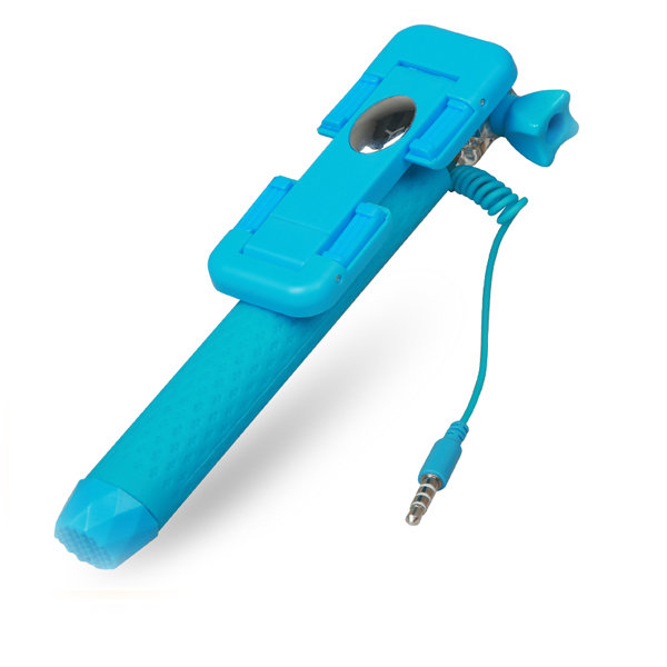 Селфи штатив Monopod Mini3  14,5-70 см с проводом синий