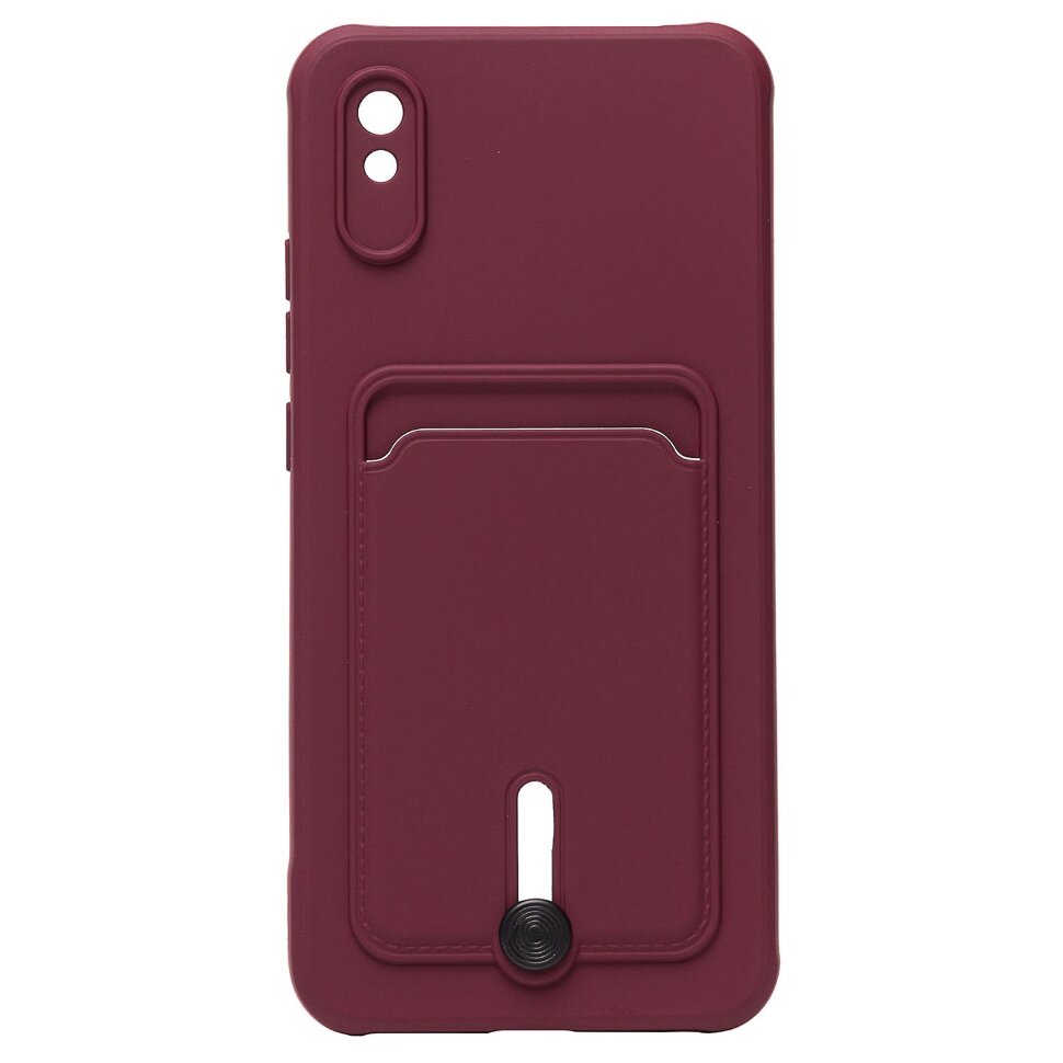 Накладка SC304 Xiaomi Redmi 9A с визитницей (bordo)