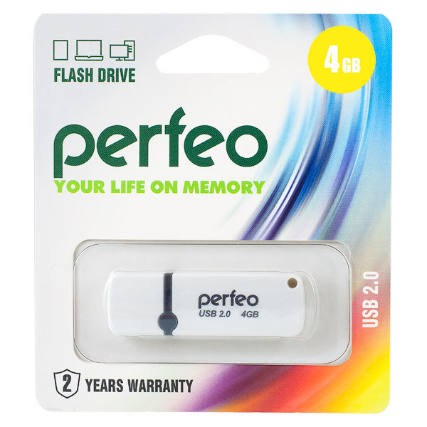 Perfeo USB 4GB C07 White
