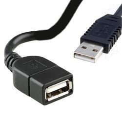 Кабель удлинитель USB A - USB B черный 3,0 метра