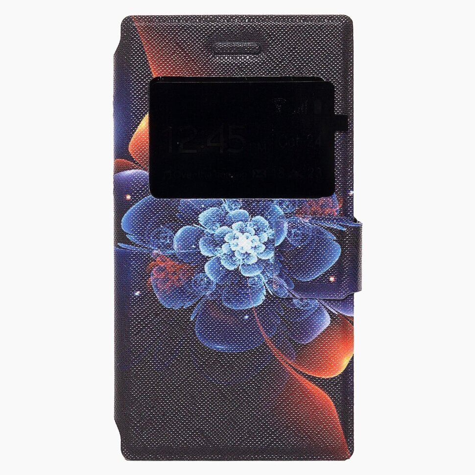 Чехол-книга с силиконовой вставкой БОКОВОЙ флип 5,8" 15.7*7.9*1.1 (005)