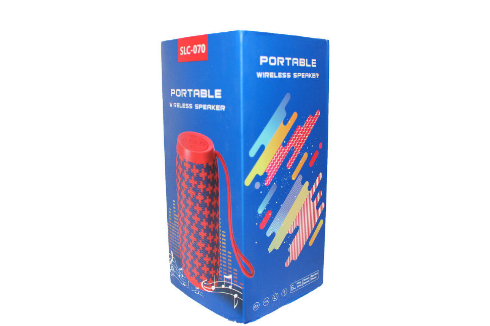 Колонка Bluetooth SLC070 красно-синяя