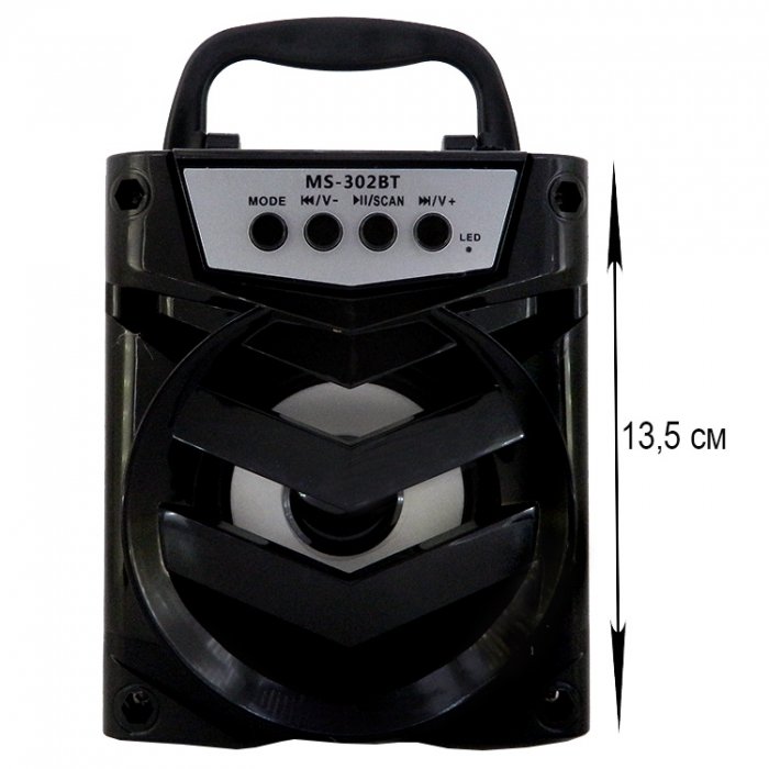 Колонка MS-302BT  Bluetooth+USB+TF+FM