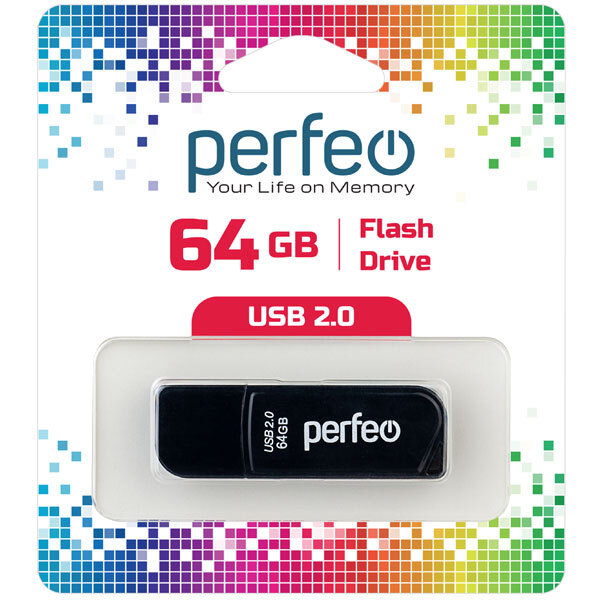 Perfeo USB 64GB C10 Black