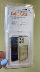 Накладка прозрачная с визитницей Xiaomi Redmi 10A