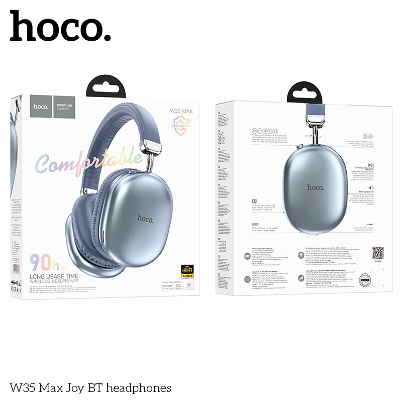 Гарнитура Bluetooth HOCO W35 MAX полноразмерная, синяя